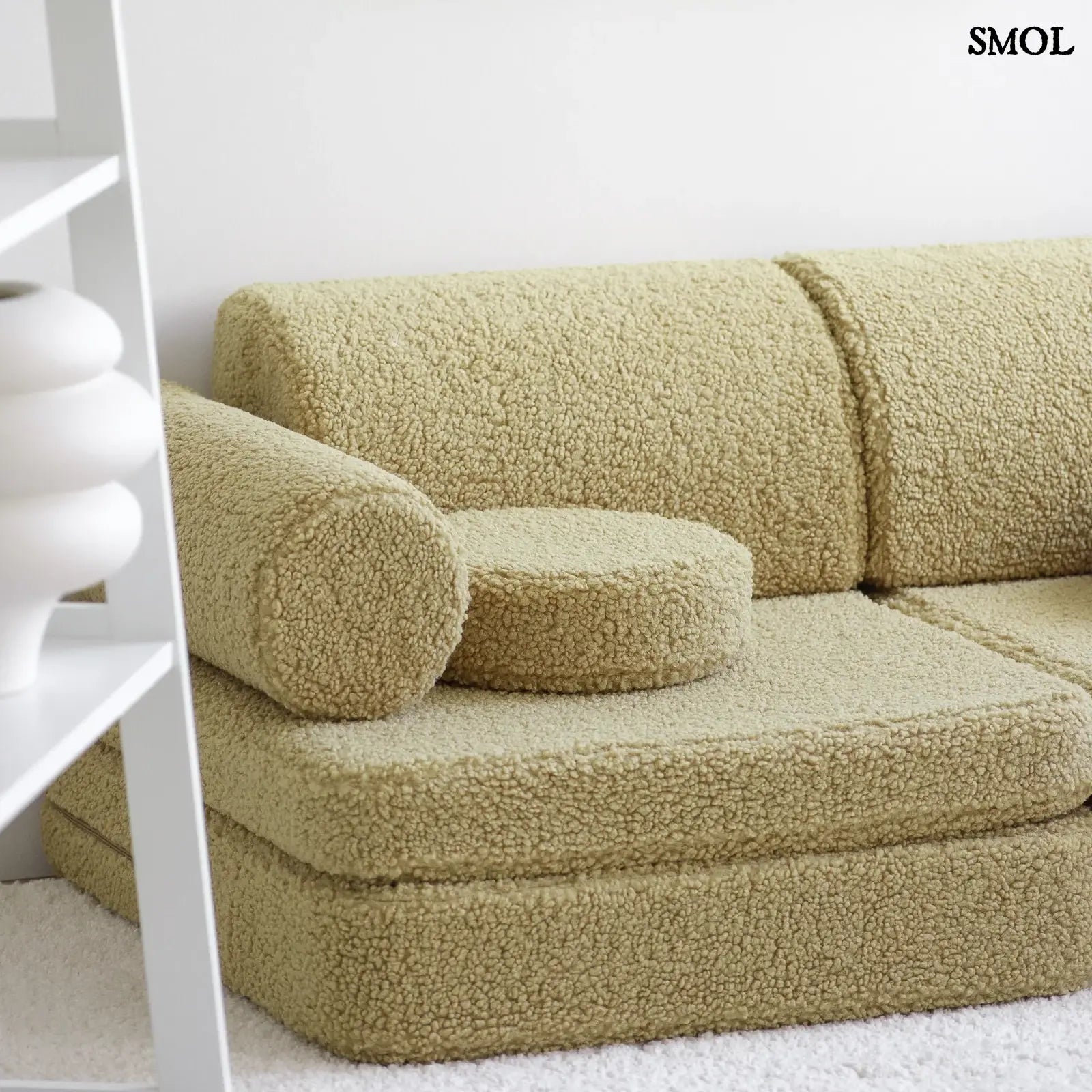 Gyerekkanapé 9 részes – teddy, matcha zöld | MATCHA - SMOL