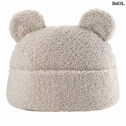 Gyerekpárna, zsebes tároló, mackófüles | TEDDY BISCUIT | SMOL - fehér háttérrel