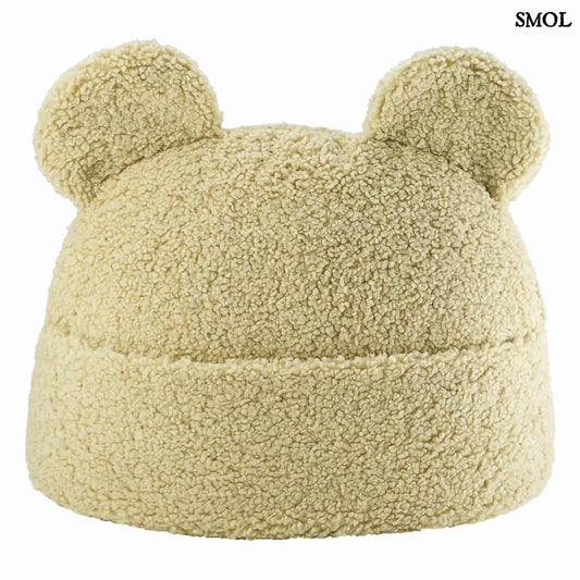 Gyerekpárna, zsebes tároló, mackófüles | TEDDY MATCHA | SMOL - fehér háttérrel