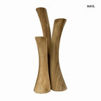 Gyertyatartó Szett Fából – natúr | SOLAS | SMOL - fehér háttérrel