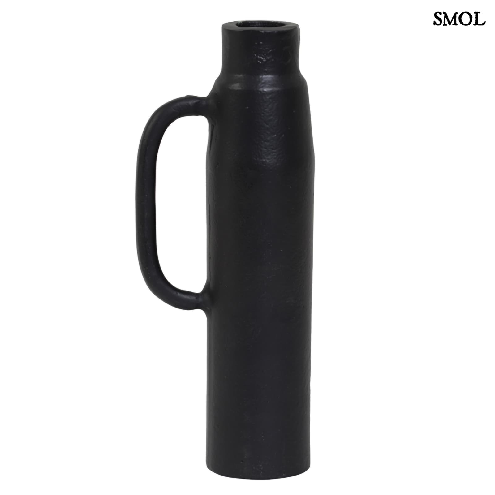 Gyertyatartó és váza - fekete, fém, 20cm | OPPO - smol.hu - fehér háttérrel