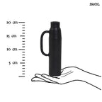 Gyertyatartó és váza - fekete, fém, 20cm | OPPO - smol.hu - méretarányosan