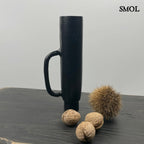 Gyertyatartó és váza - fekete, fém, 20cm | OPPO - smol.hu - termésekkel, vázaként, fekete kisasztalon