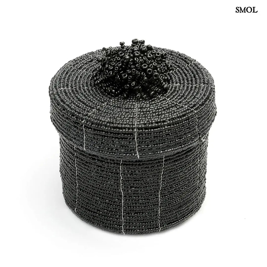 Gyöngyös Tároló - fekete, 12 cm | JUBILO | SMOL - fehér háttérrel