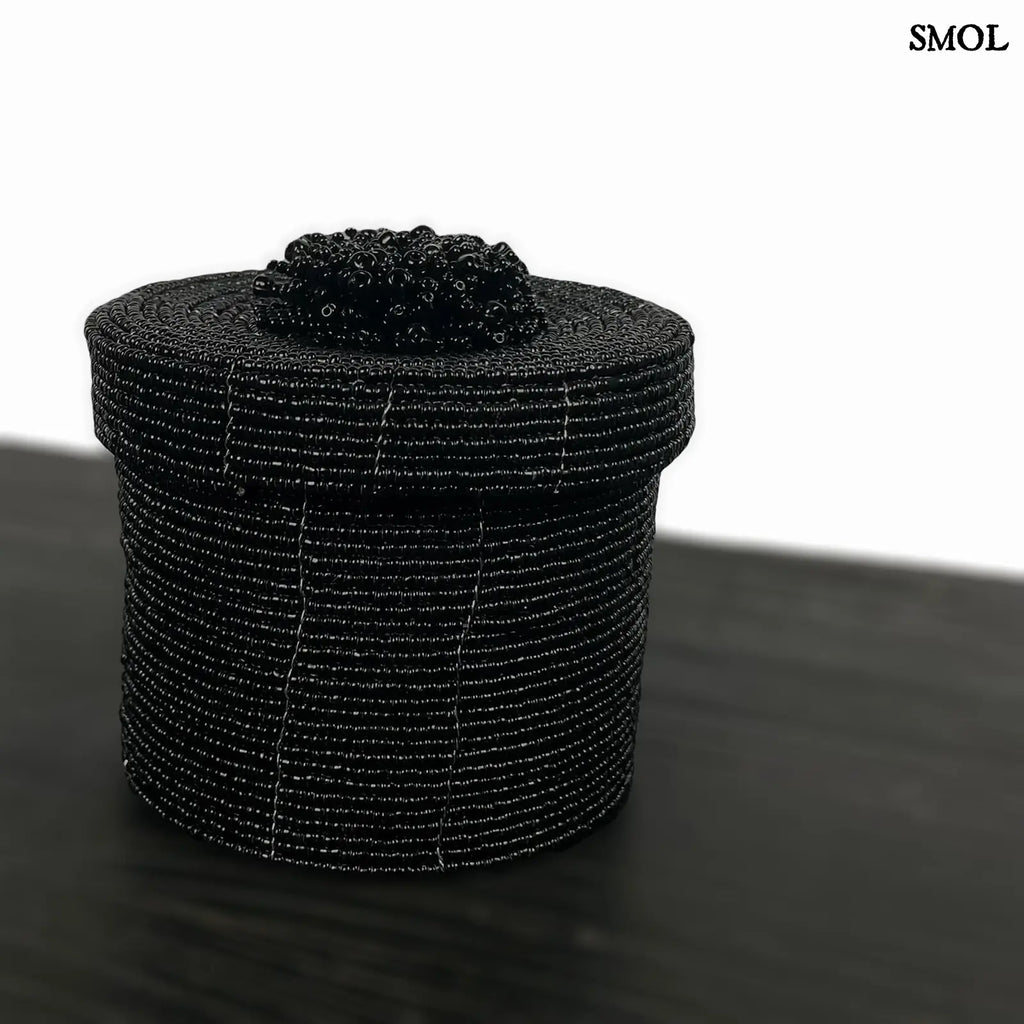 Gyöngyös Tároló - fekete, 12 cm | JUBILO | SMOL - oldalról