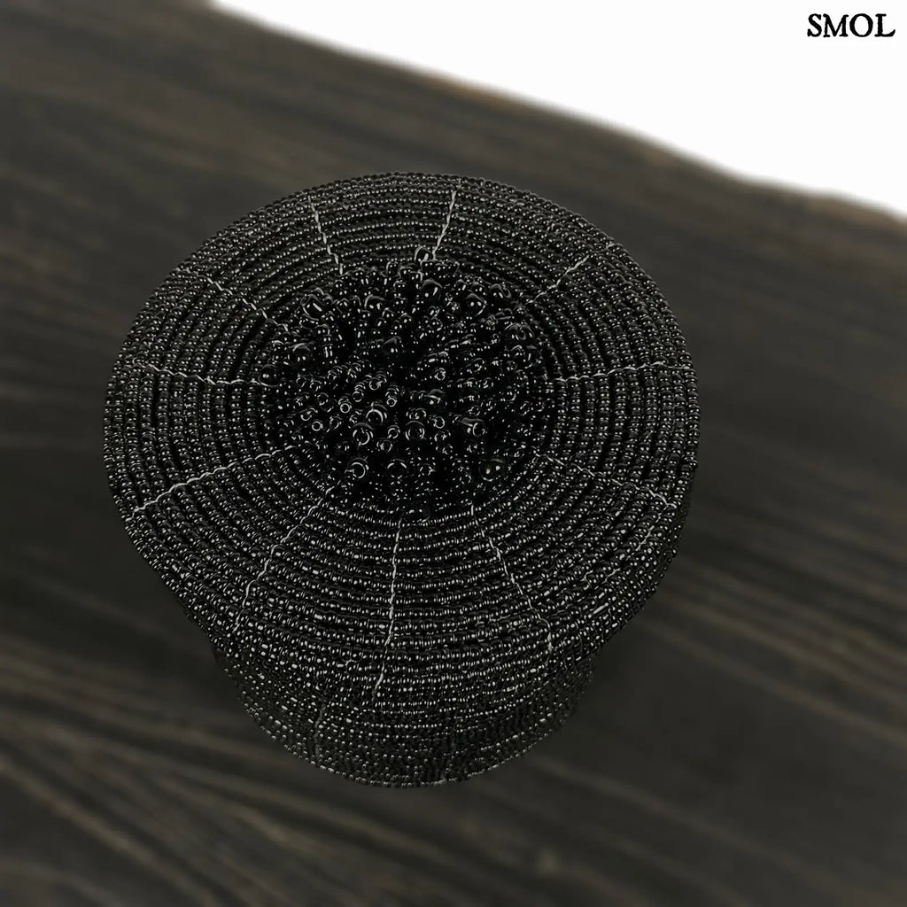 Gyöngyös Tároló - fekete, 12 cm | JUBILO | SMOL - felülről