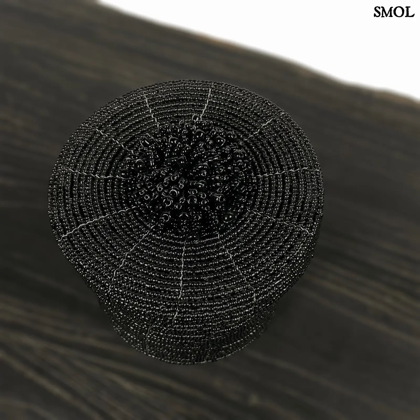 Gyöngyös Tároló - fekete, 12 cm | JUBILO | SMOL - felülről