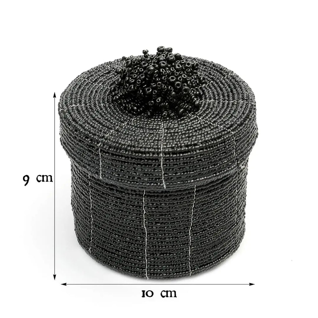 Gyöngyös Tároló - fekete, 12 cm | JUBILO | SMOL - méretekkel