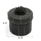 Gyöngyös Tároló - fekete, 12 cm | JUBILO | SMOL - méretekkel