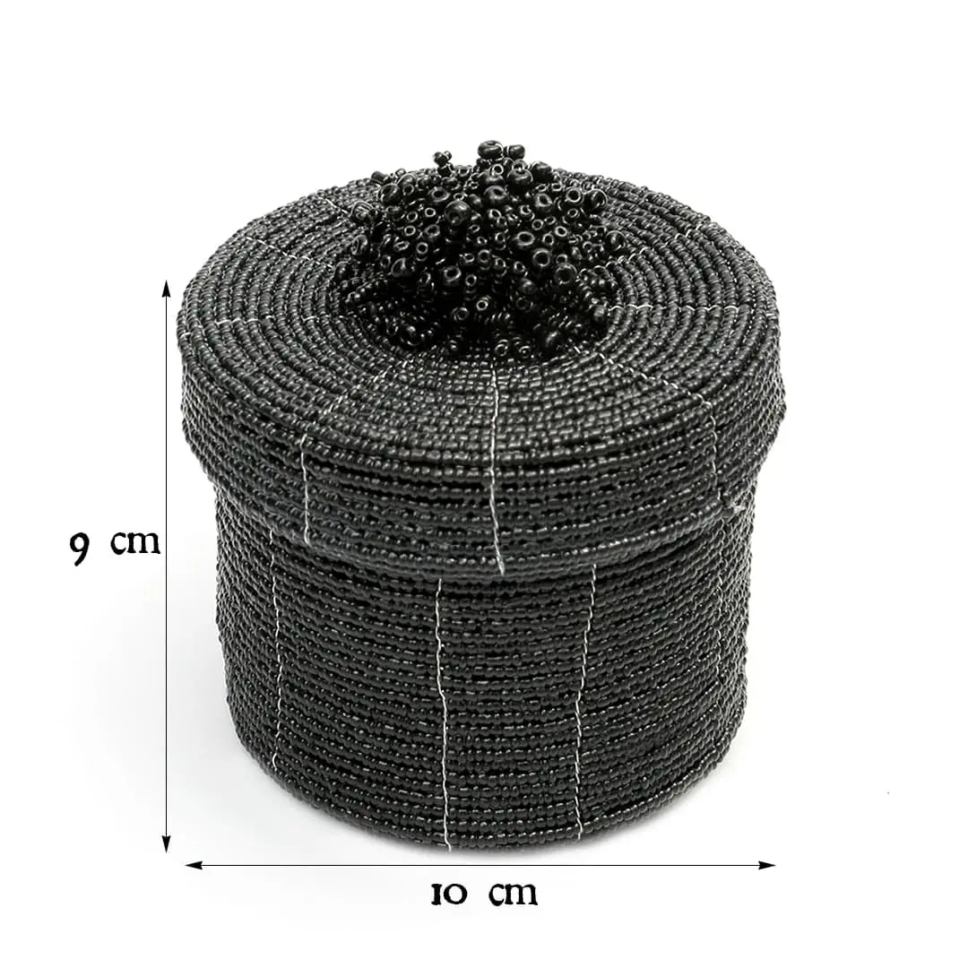 Gyöngyös Tároló - fekete, 12 cm | JUBILO | SMOL - méretekkel