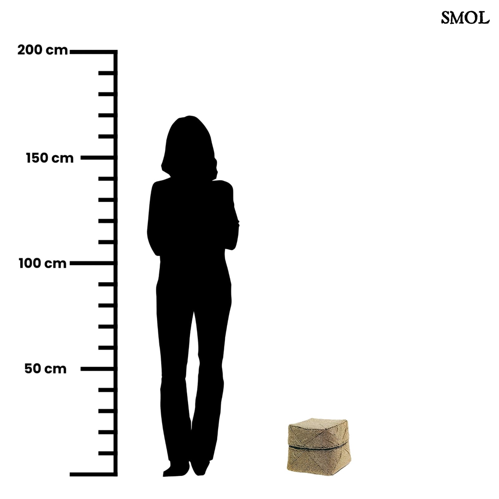 Arany színű, kézzel gyöngyözött tárolókosár bambusz alapból méretarányosan