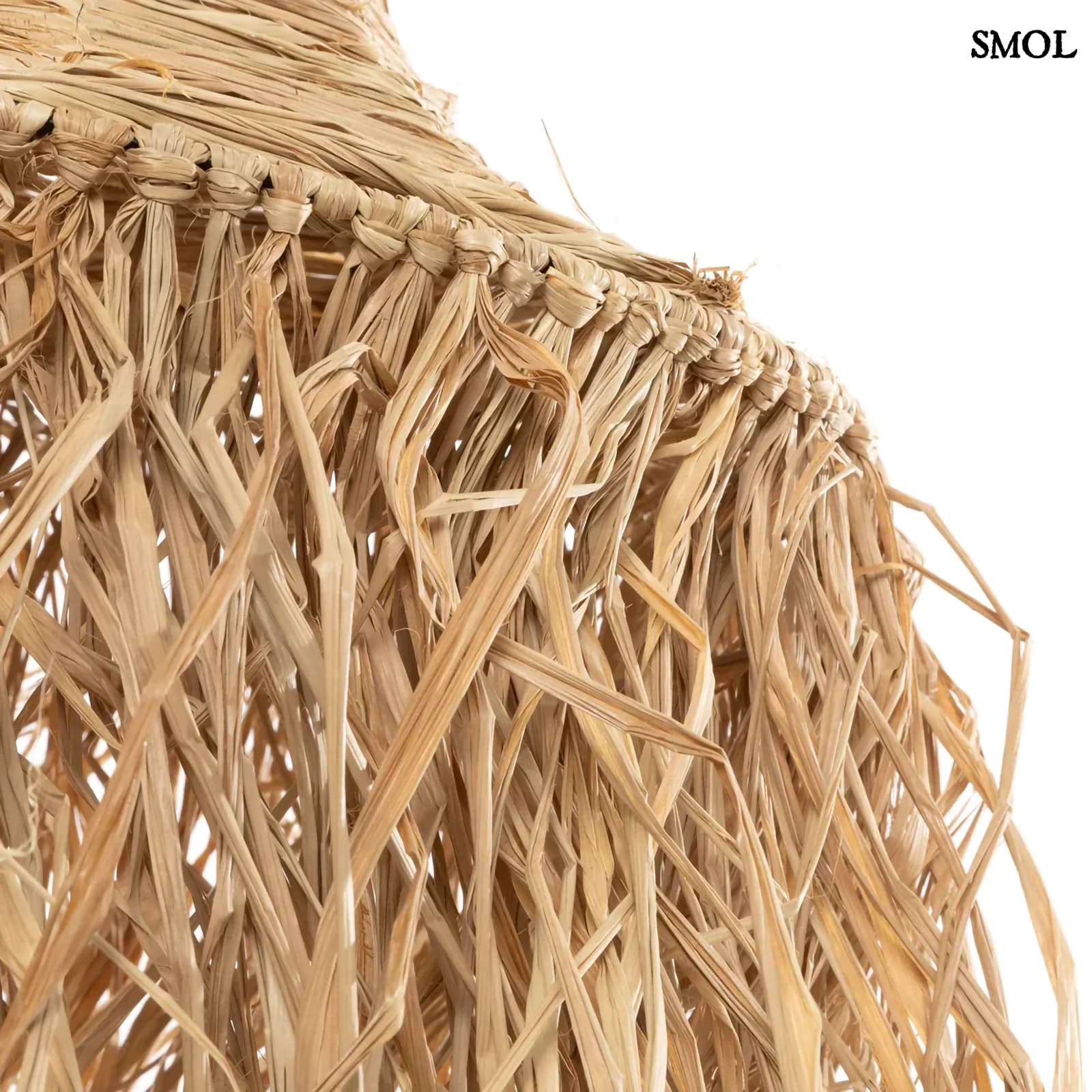 HONOLULU, természetes függőlámpaernyő, 150 cm - smol.hu - raffia rojtok nagyítva