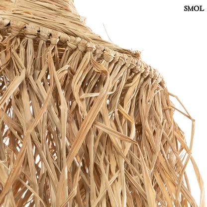 HONOLULU, természetes függőlámpaernyő, 150 cm - smol.hu - raffia rojtok nagyítva