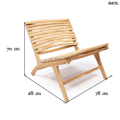ISLANDER, teakfa bel- és kültéri pihenőszék - smol.hu - méretekkel