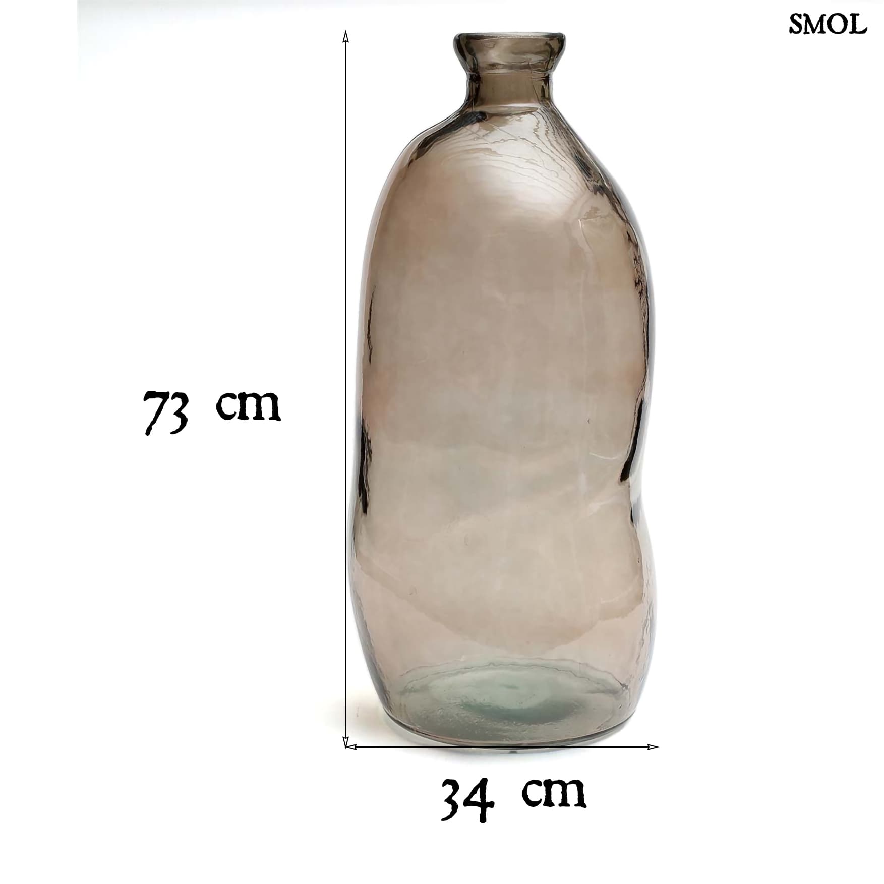 JINSUOB, nagyméretű, üveg váza, 73 cm - smol.hu