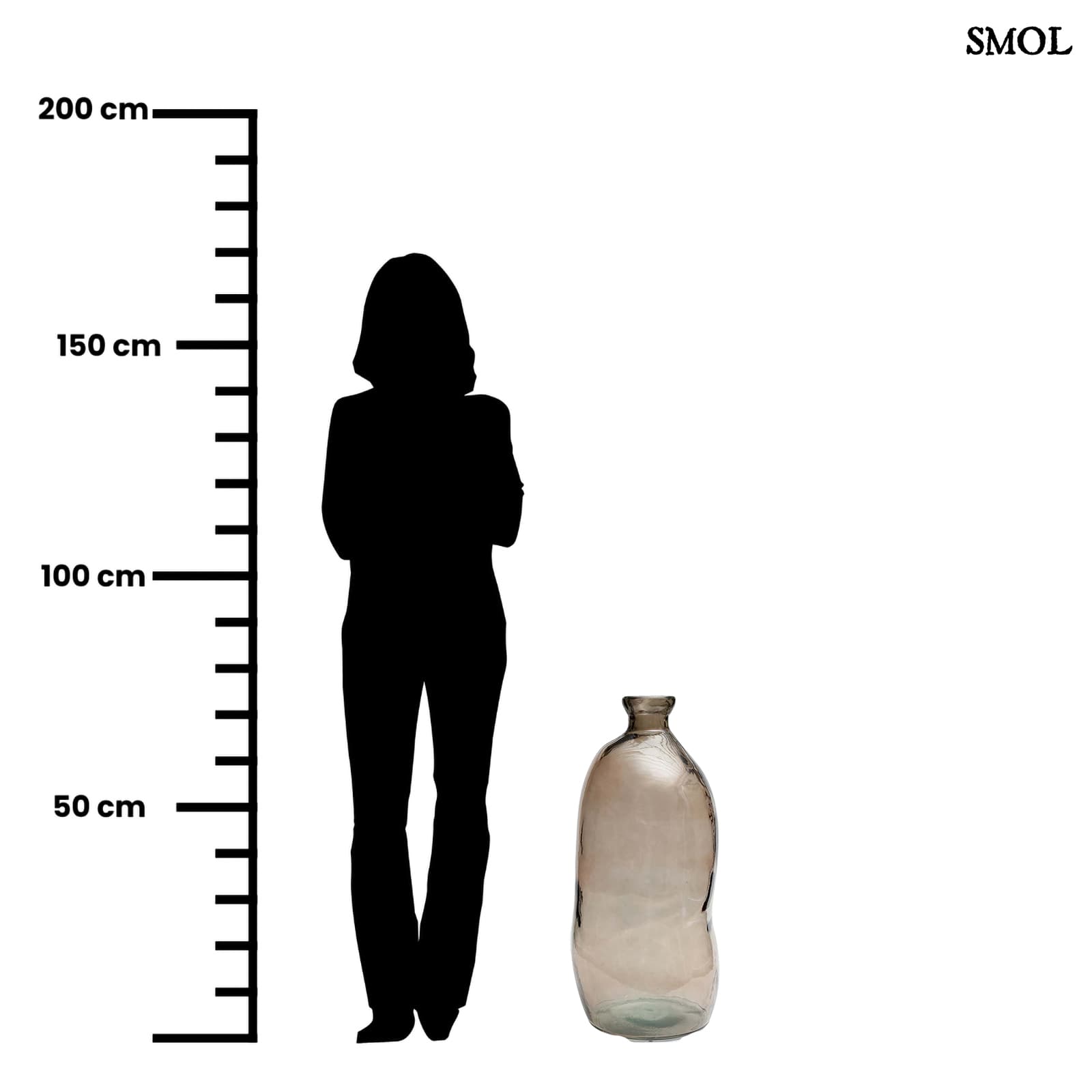 JINSUOB, nagyméretű, üveg váza, 73 cm - smol.hu