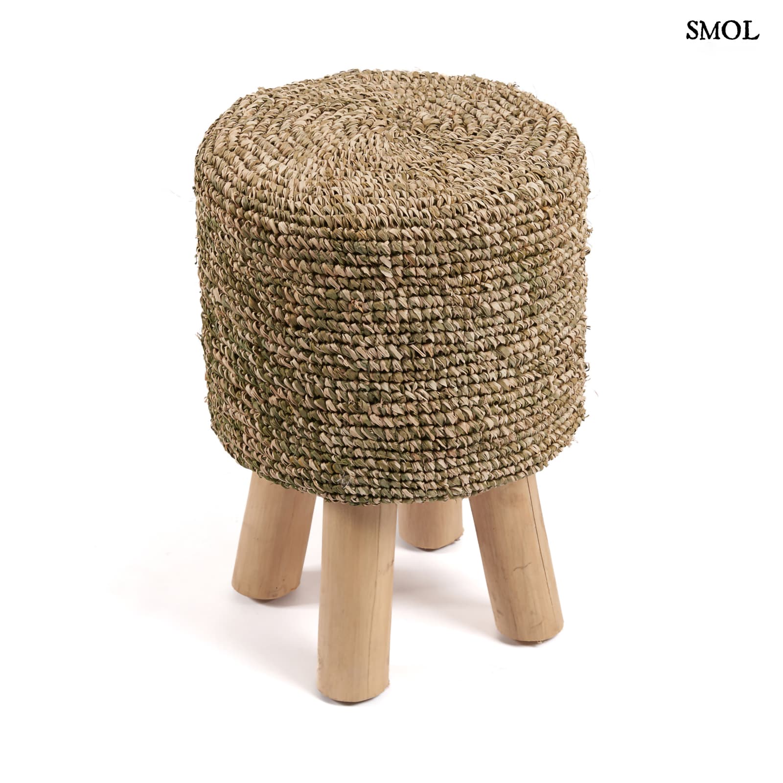 JUNGLE, fa ülőke raffiával, 45 cm - smol.hu