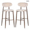 Japandi Barhocker Beige (2er-Set)