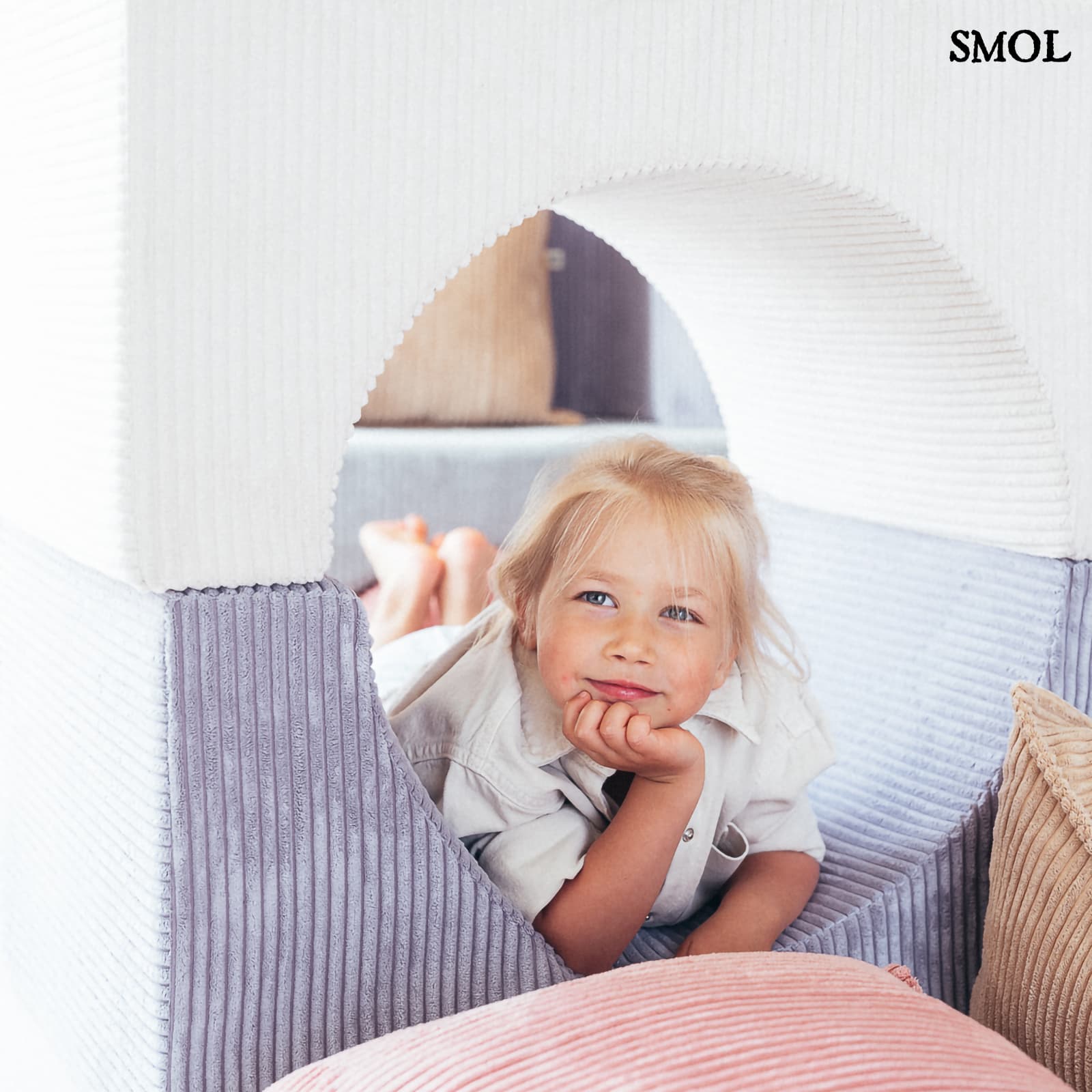 Játékszett - moduláris, 3 részes | BLUEBERRY | SMOL  - alagutat építő gyerekkel