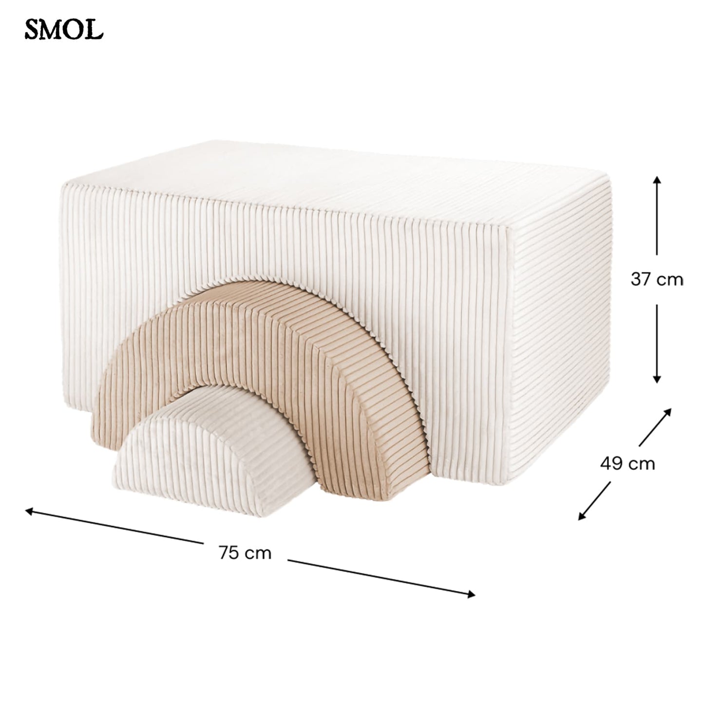 Játékszett - moduláris, 3 részes | MARSHMALLOW | SMOL - méretekkel