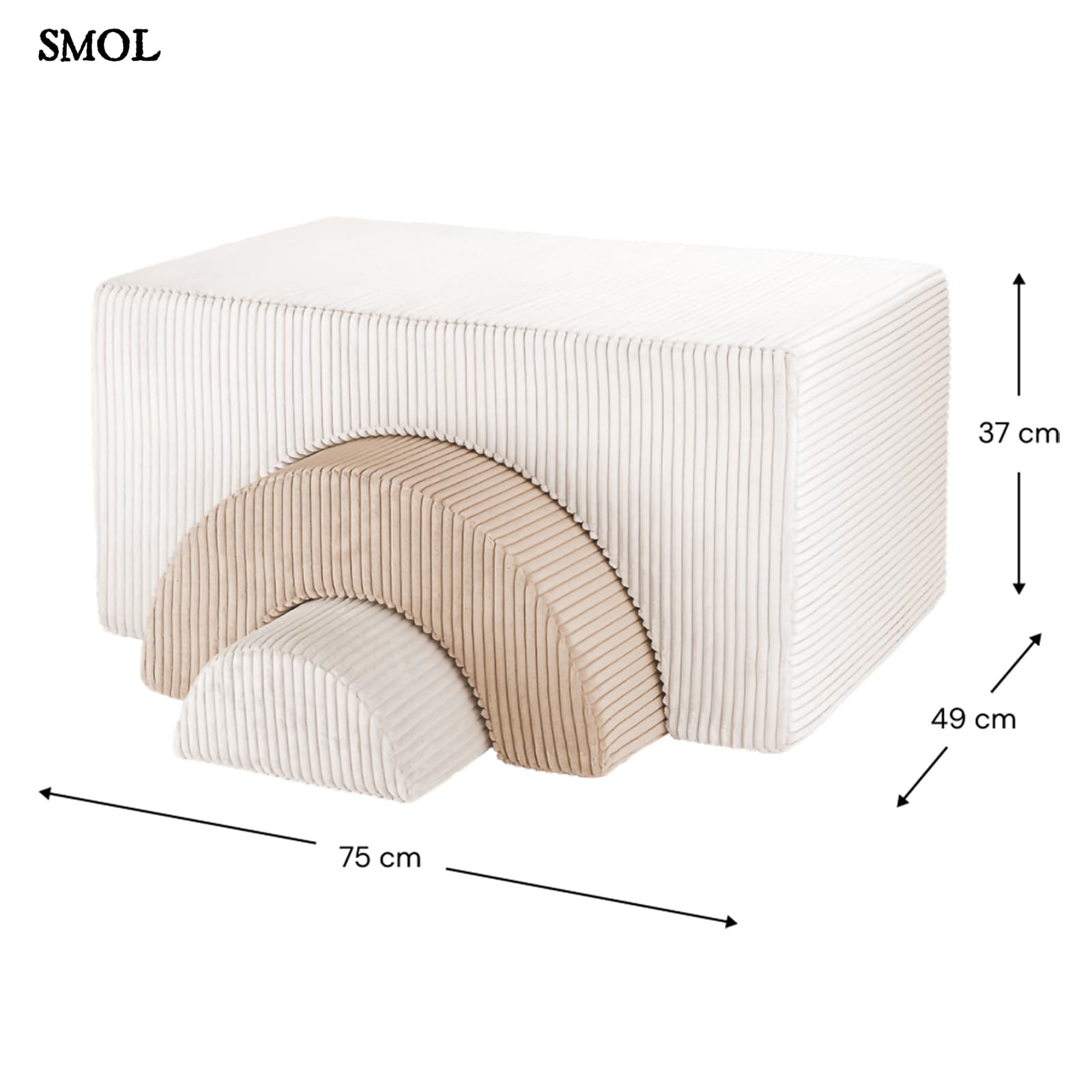 Játékszett - moduláris, 3 részes | MARSHMALLOW | SMOL - méretekkel