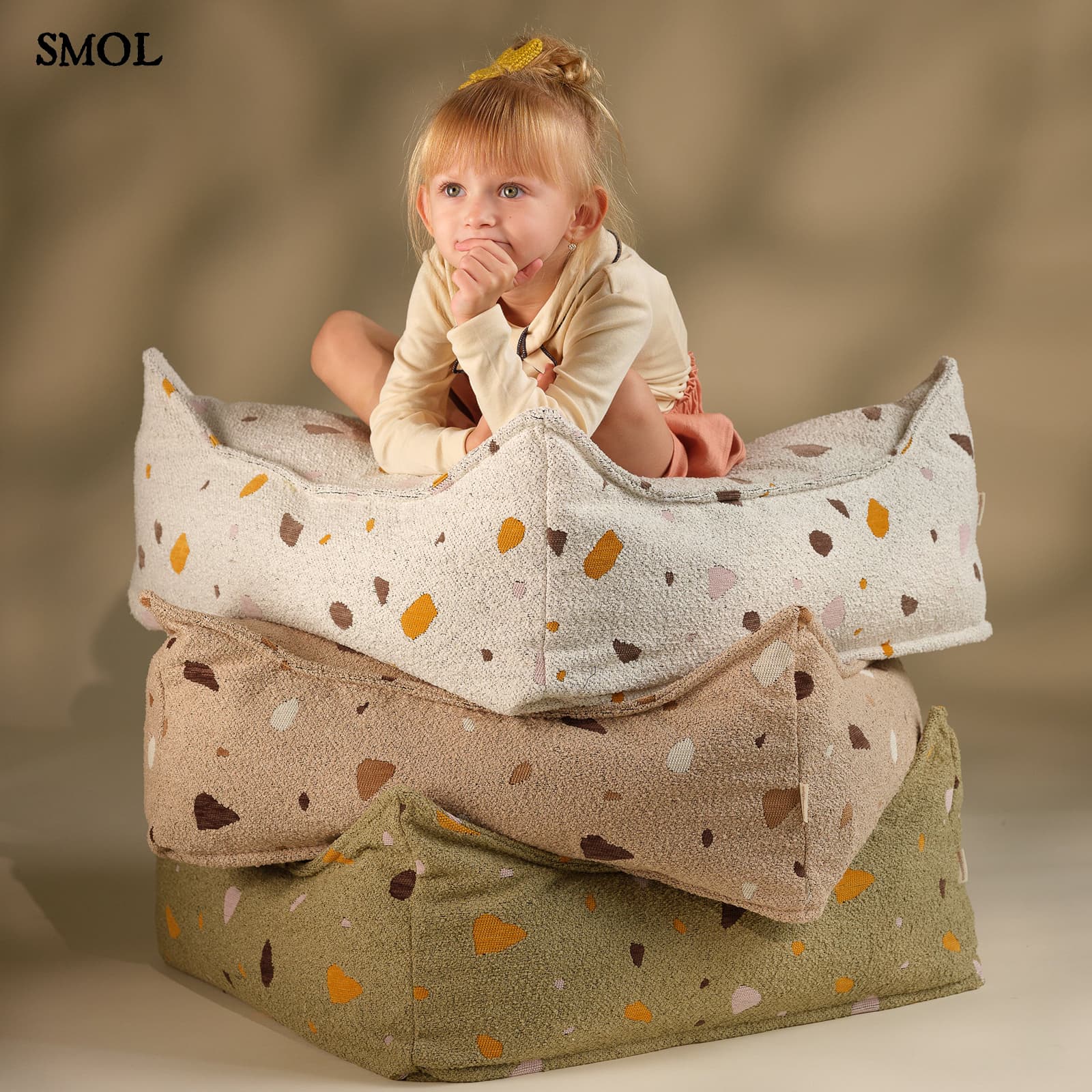 TERRAZZO SAND, gyerek puff, 60x60x20 - smol.hu