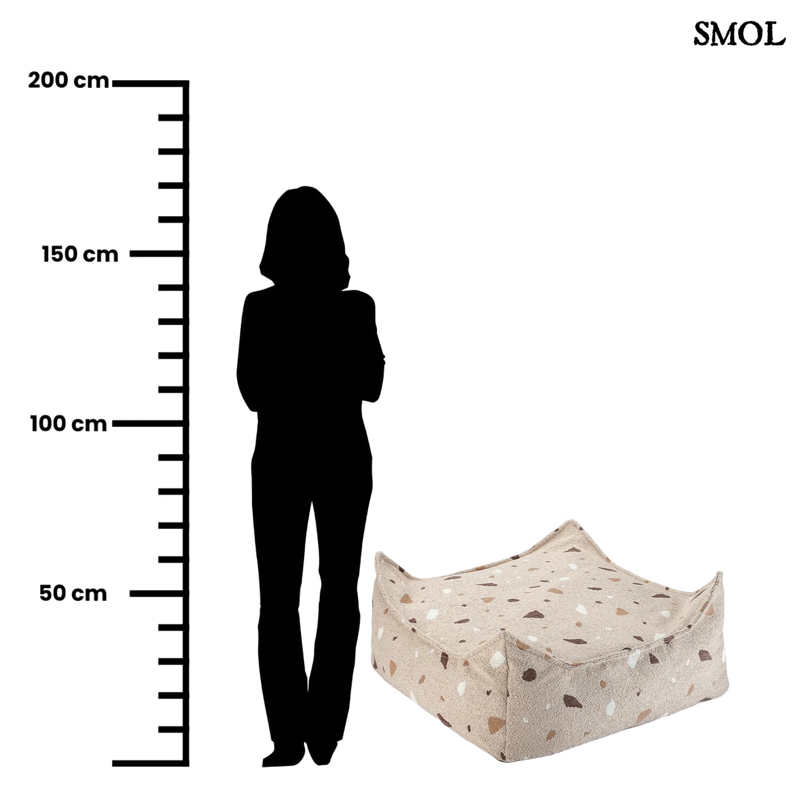TERRAZZO SAND, gyerek puff, 60x60x20 - smol.hu