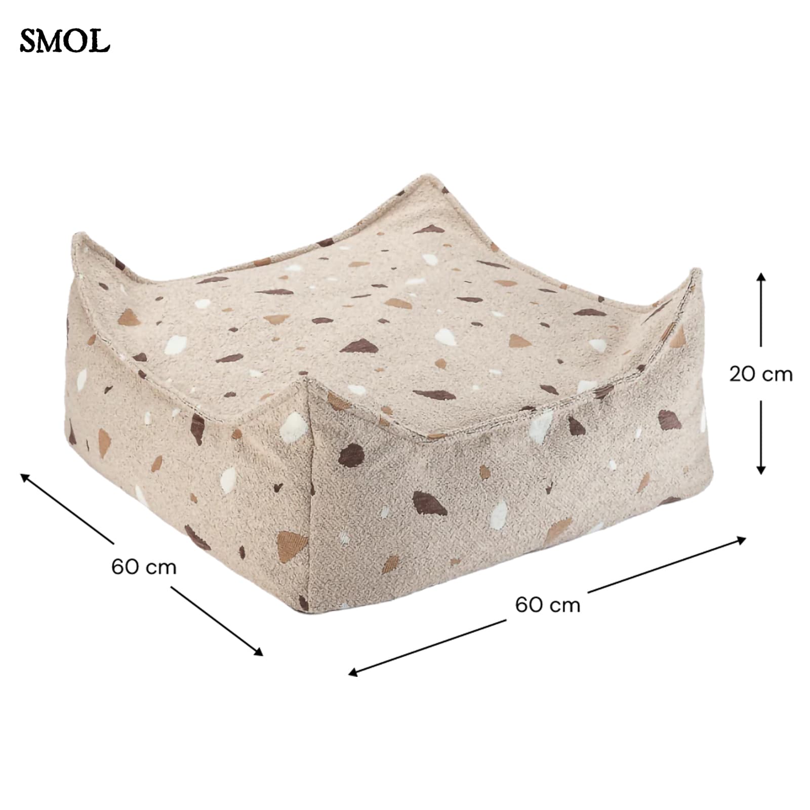 TERRAZZO SAND, gyerek puff, 60x60x20 - smol.hu