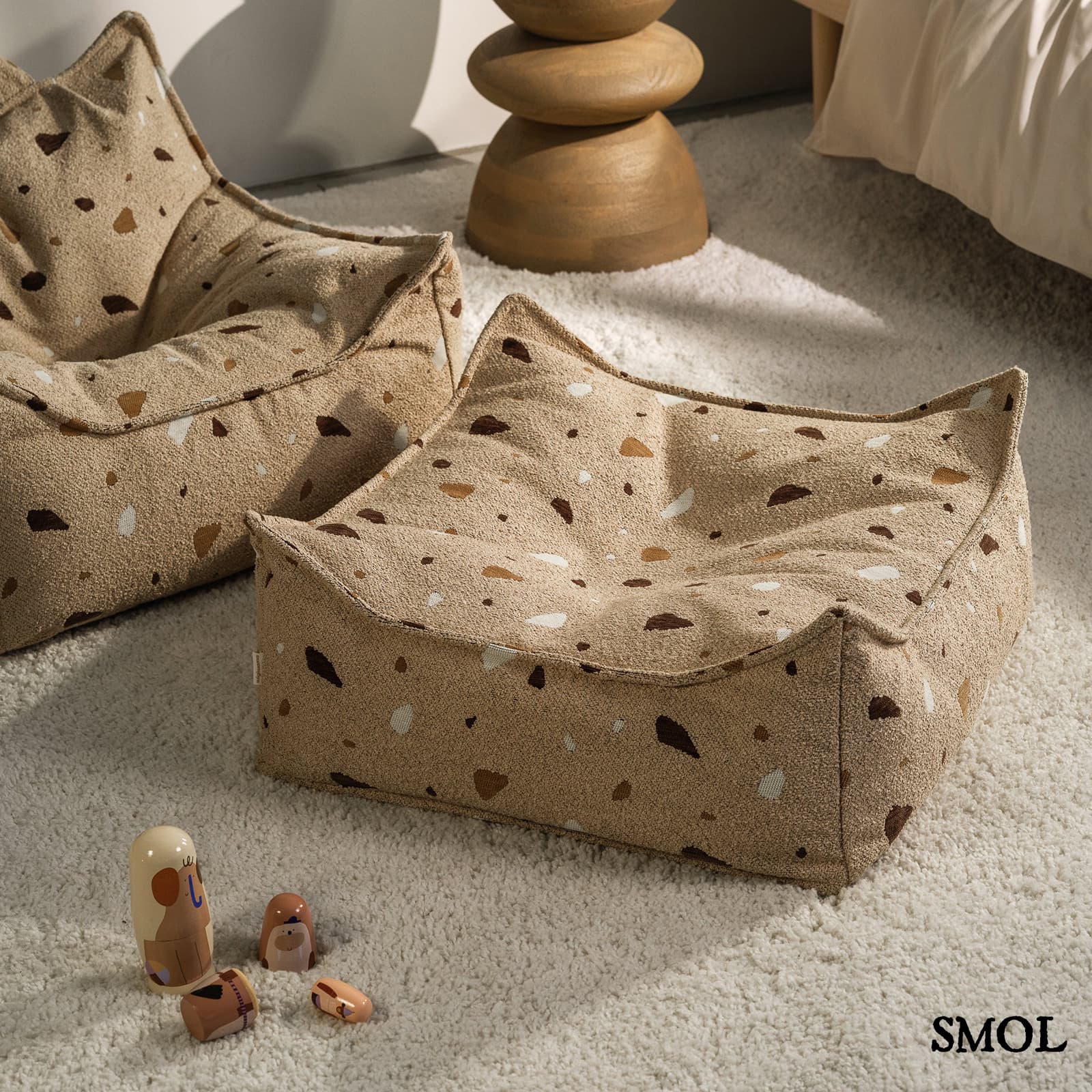TERRAZZO SAND, gyerek puff, 60x60x20 - smol.hu
