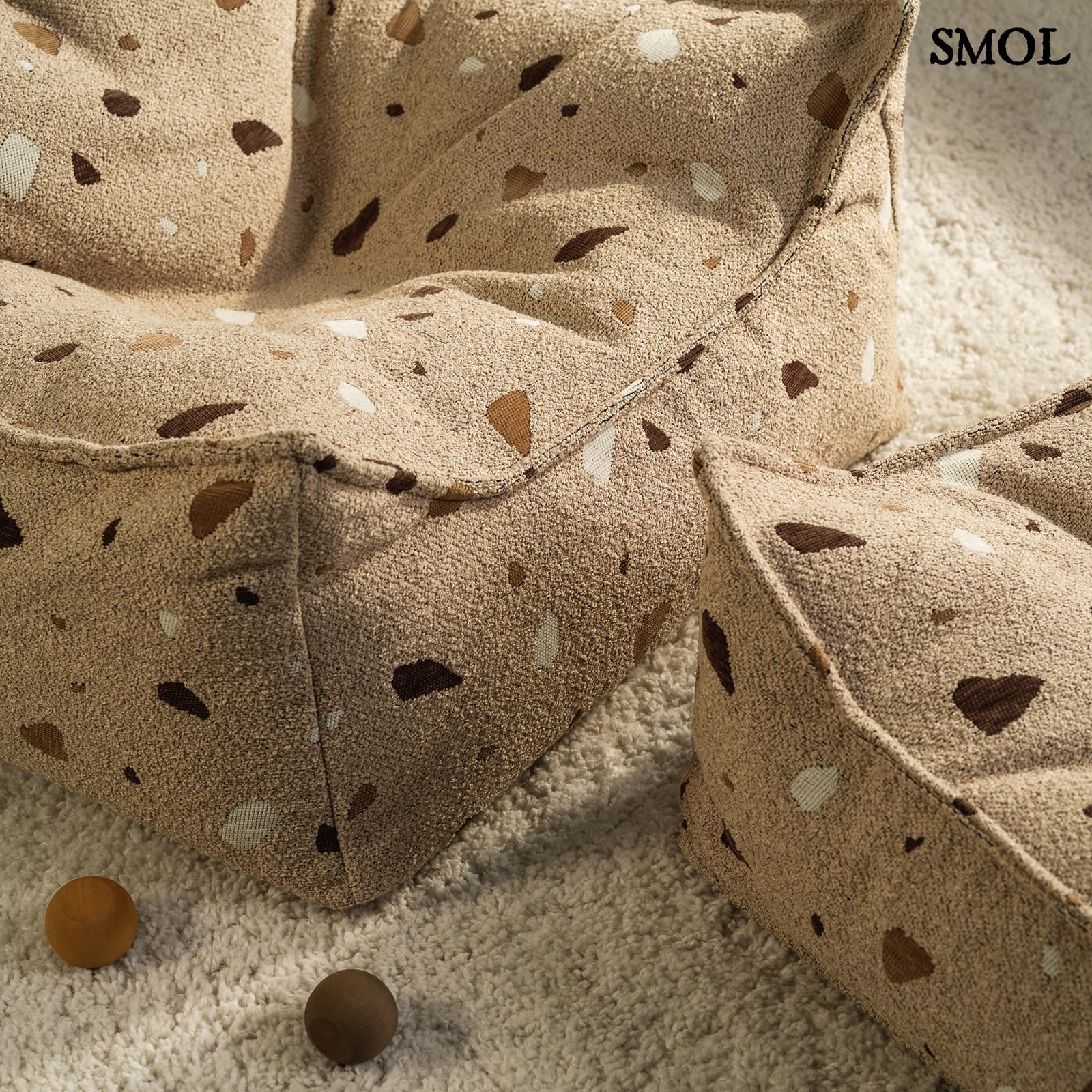 TERRAZZO SAND, gyerek puff, 60x60x20 - smol.hu