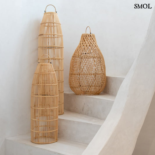 KENDI, természetes rattan lámpabúra, 60 cm - smol.hu - más lámpabúrákkal lépcsőn