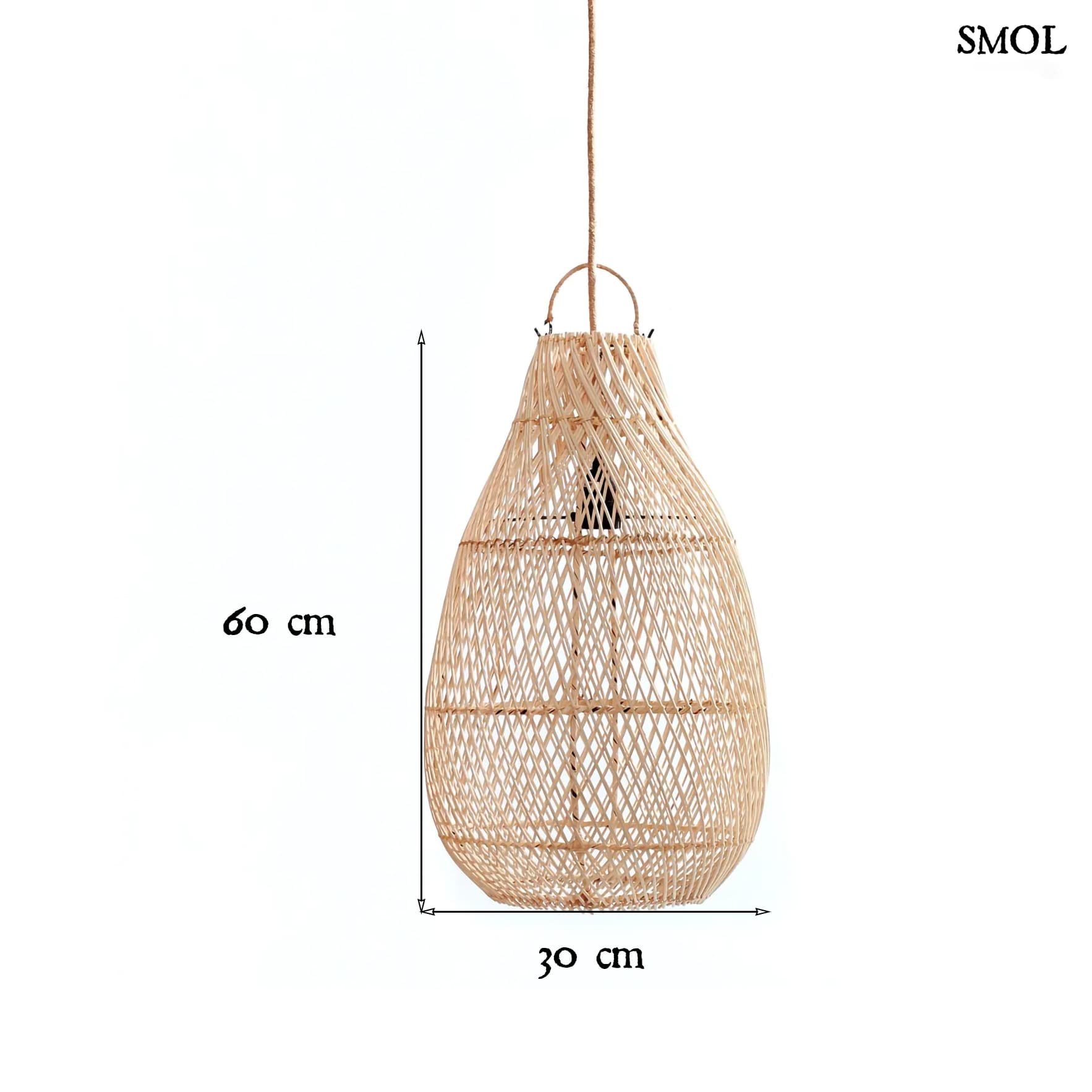 smol.hu -KENDI, rattan lámpaernyő, 60 cm