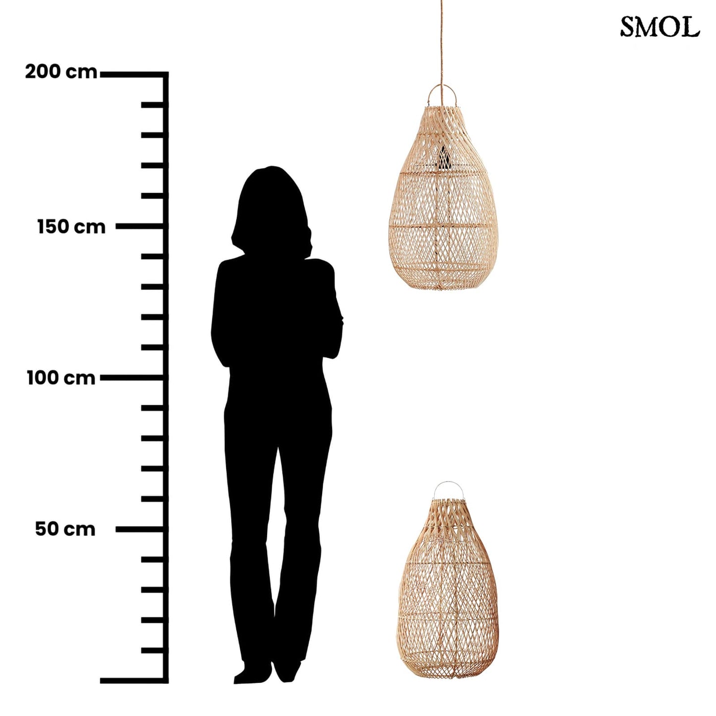 smol.hu -KENDI, rattan lámpaernyő, 60 cm