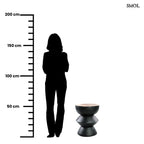 KULUN, fekete, fa kisasztal, 50 cm - smol.hu - méretarányosan