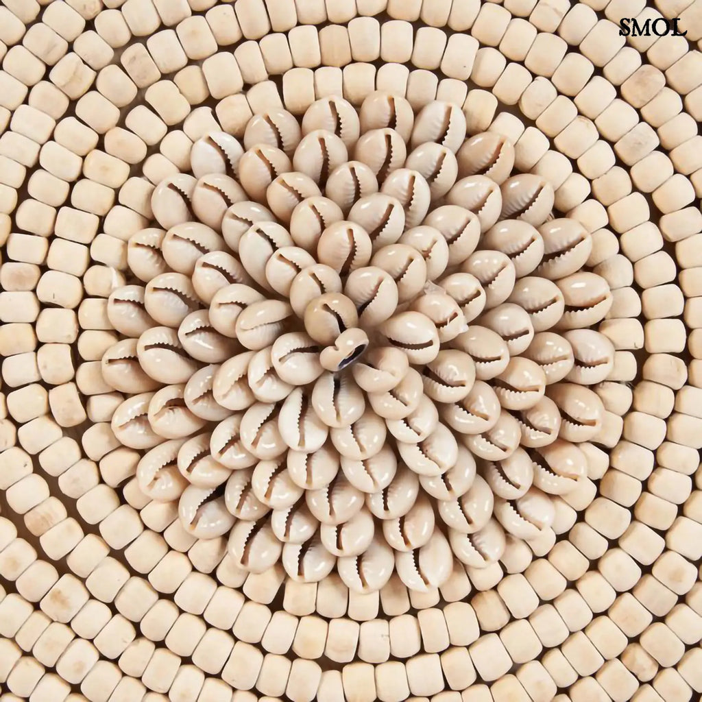 kagyló dekoráció állvánnyal, natúr fehér színben nagyítva