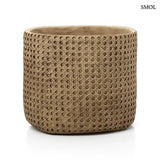 Kaspó – Rattan hatású beton, natúr, XL | RATTANROCK