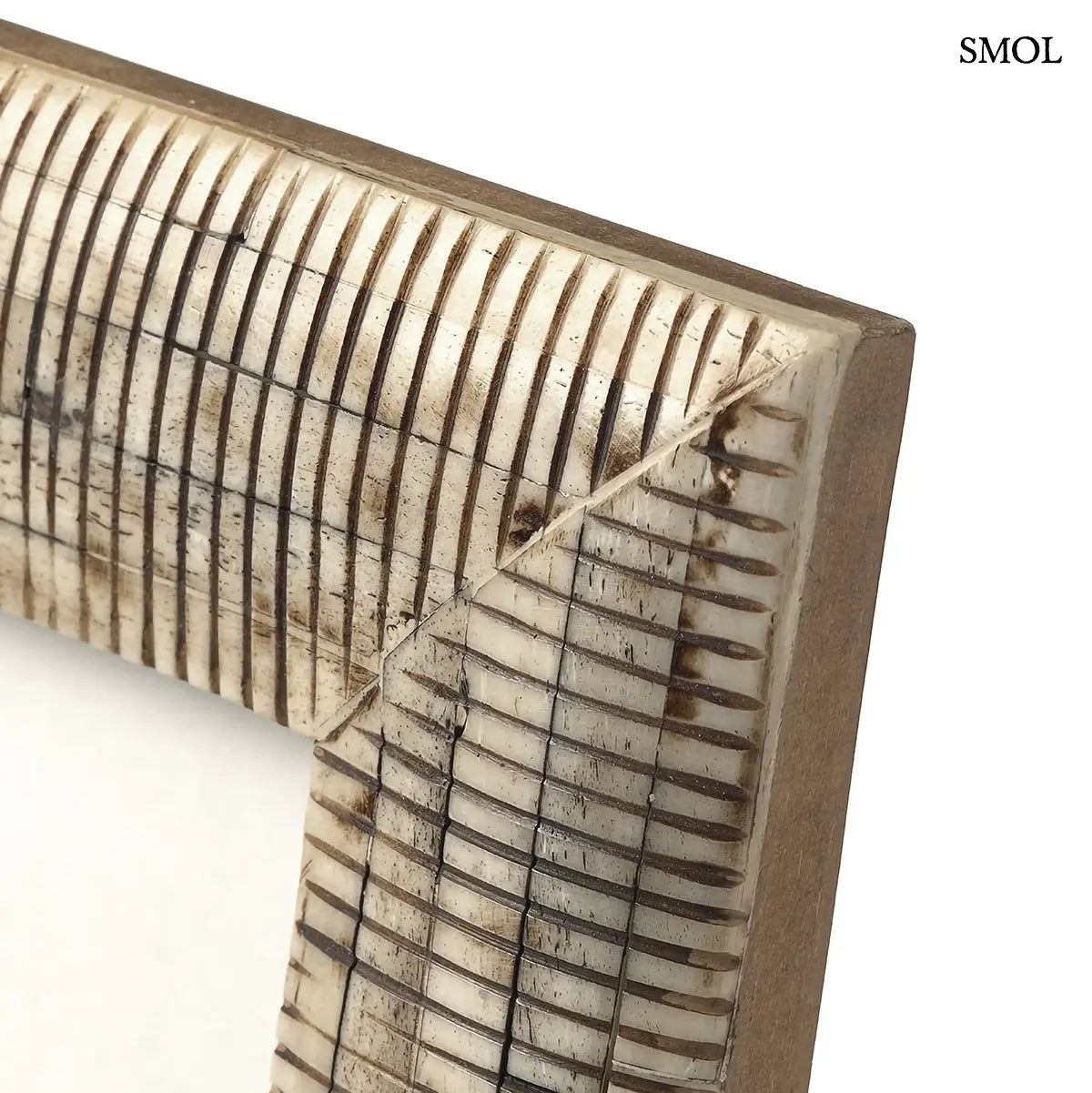 DESERT WEAVE bivalycsont képkeret antik felülettel, fonott textúrával, 13×18 cm, nagyítva