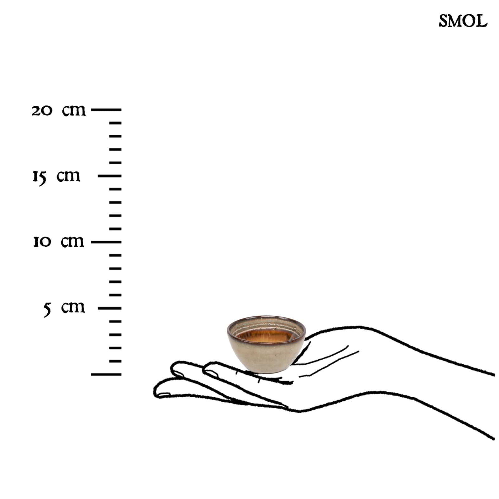 Kerámia Szószos Tányér Szett- 6 db | COMPORTA SAUCE | SMOL - méretarányosan