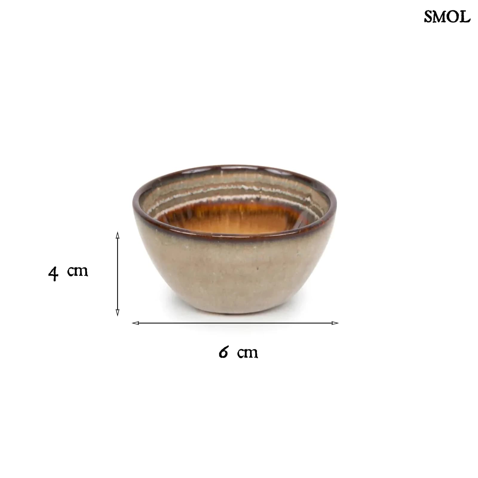 Kerámia Szószos Tányér Szett- 6 db | COMPORTA SAUCE | SMOL - méretekkel