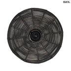 Kerek Rattan falilámpa – fekete | ALER | SMOL - fehér háttérrel