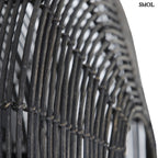 Kerek Rattan falilámpa – fekete | ALER | SMOL - rattan nagyítva