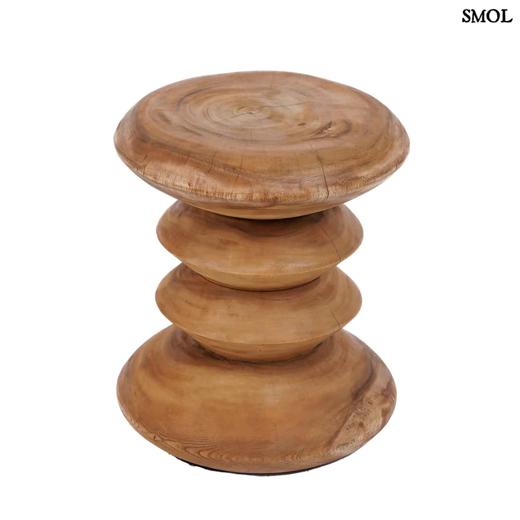 Kisasztal és ülőke - fa, natúr | SIMI | SMOL - fehér háttérrel