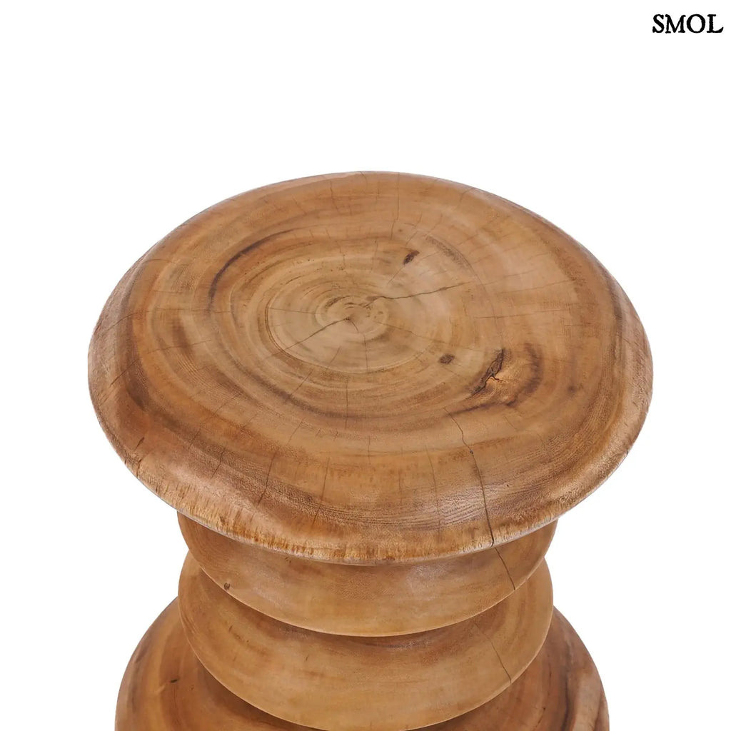 Kisasztal és ülőke - fa, natúr | SIMI | SMOL - asztallap nagyítva