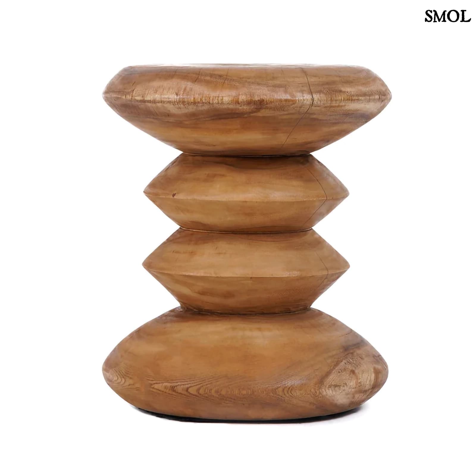 Kisasztal és ülőke - fa, natúr | SIMI | SMOL - oldalról