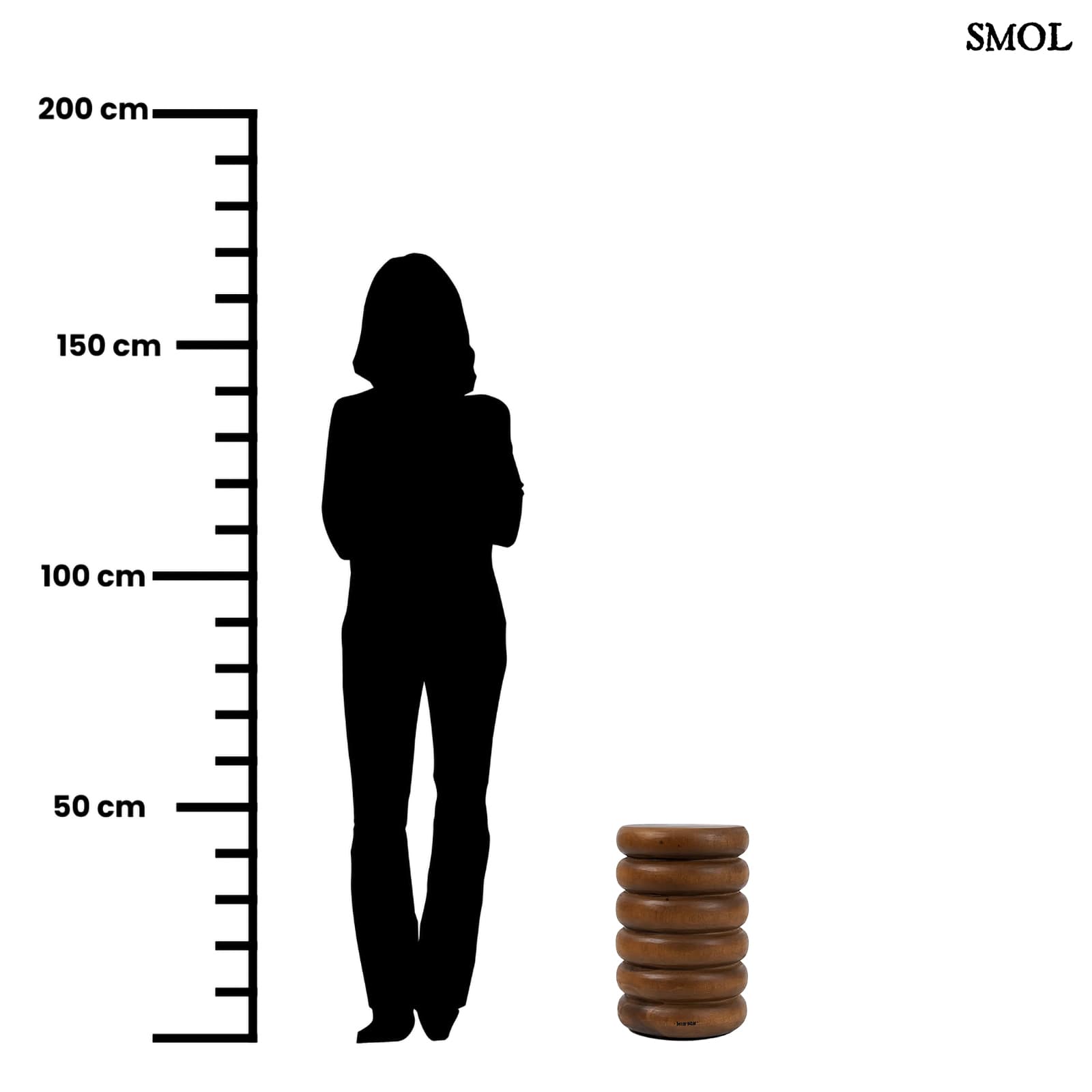 Kisasztal és ülőke - természetes suarfa, 45 cm | UMIKO - smol.hu - méretarányosan
