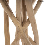 Kisasztal természetes teakfából | GILI | SMOL - lábak nagyítva