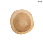 Kisasztal természetes teakfából | GILI | SMOL - asztallap felülről