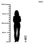 Kézzel faragott homokkő szobor kagylódíszekkel, fekete fém talapzaton, méretarányosan