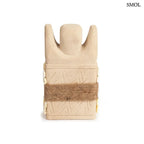 Kézzel faragott Sumba kőszobor, természetes homokkő védelmező dekoráció kagyló díszítéssel, hátulról