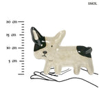 Egyedi, fekete foltos fehér kutyás dísztál és kerámia ékszertartó, méretarányosan